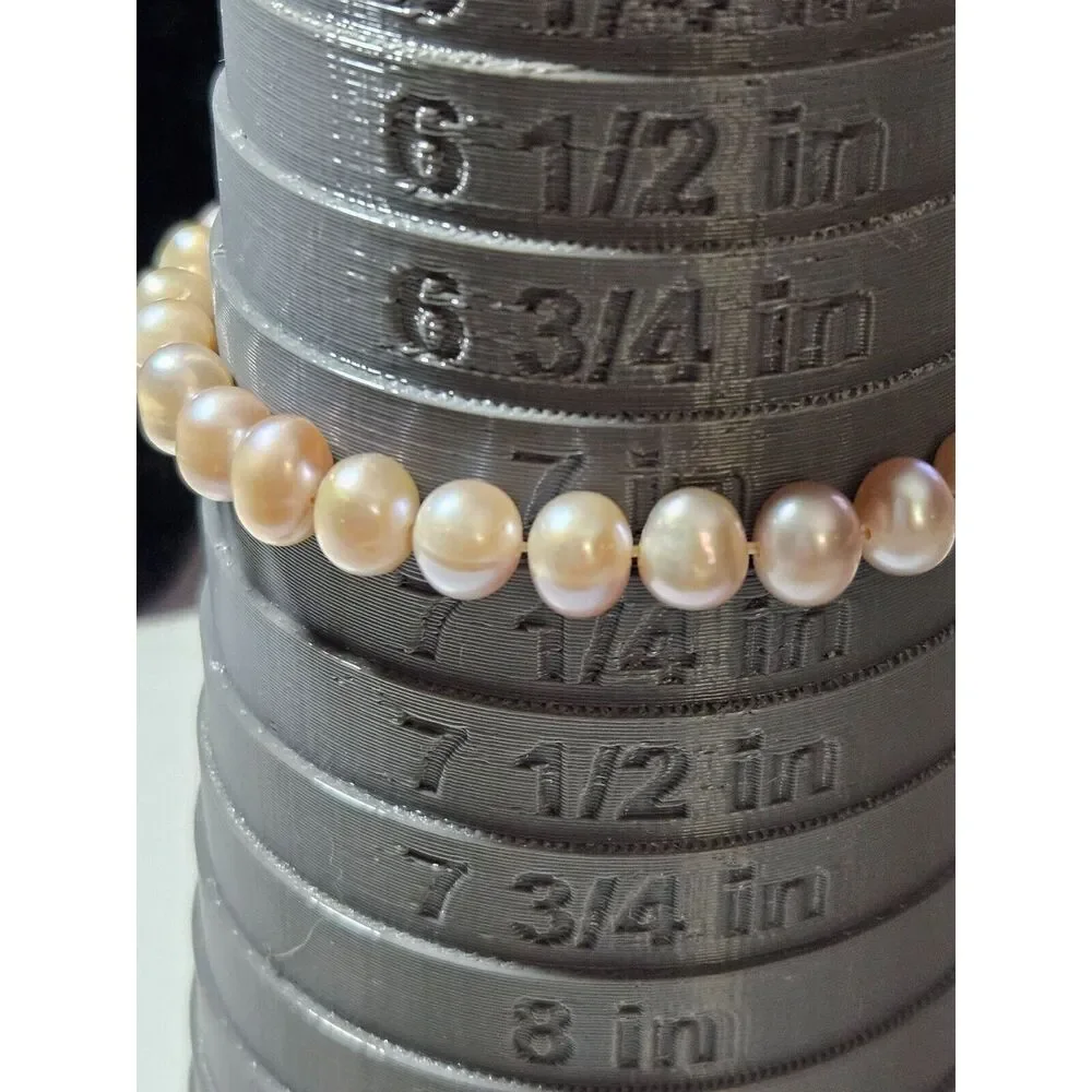Pink freshwater pearl bracelet 7